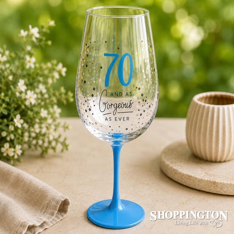 Dotty Star Wine Glass - 70th