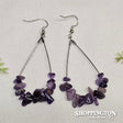 Earrings - Amethyst Hoop