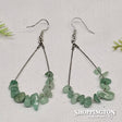 Earrings - Aventurine Hoop