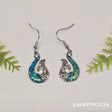 Earrings - Blue & Silver Whale Tail