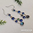 Earrings - Coloured Dots Blue & Paua