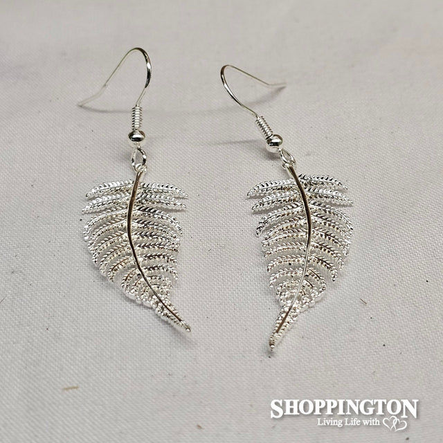 Earrings - Dainty Silver Ferns