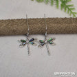 Earrings - Dragonfly Paua