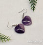 Earrings - Heart Shaped Amethyst