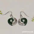 Earrings - Jade Resin Koru Spiral