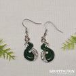 Earrings - Jade Resin Pikorua