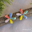 Earrings - Multi Colour Flower