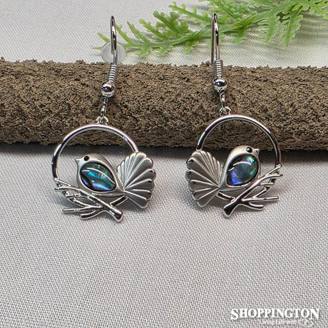 Earrings - Paua Fantail