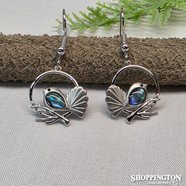 Earrings - Paua Fantail