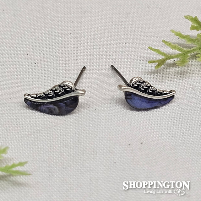 Earrings - Paua Ferns