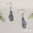 Earrings - Paua Silver Twist Drop