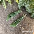 Earrings - Pounamu Double Koru 55mm