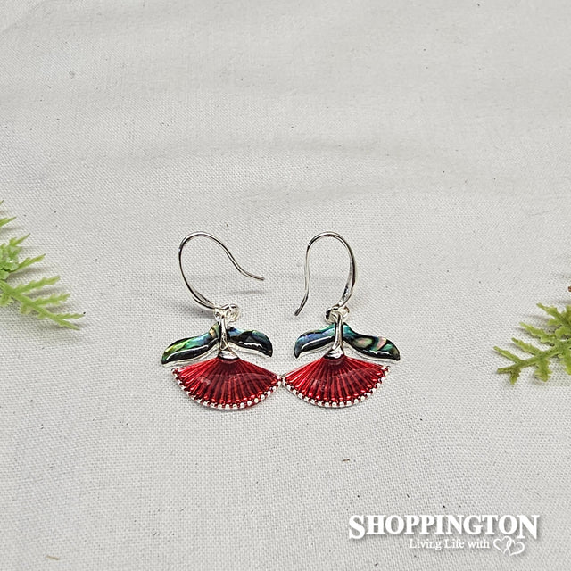 Earrings - Red Pohutukawa