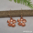 Earrings - Rose Gold Pearl Flower