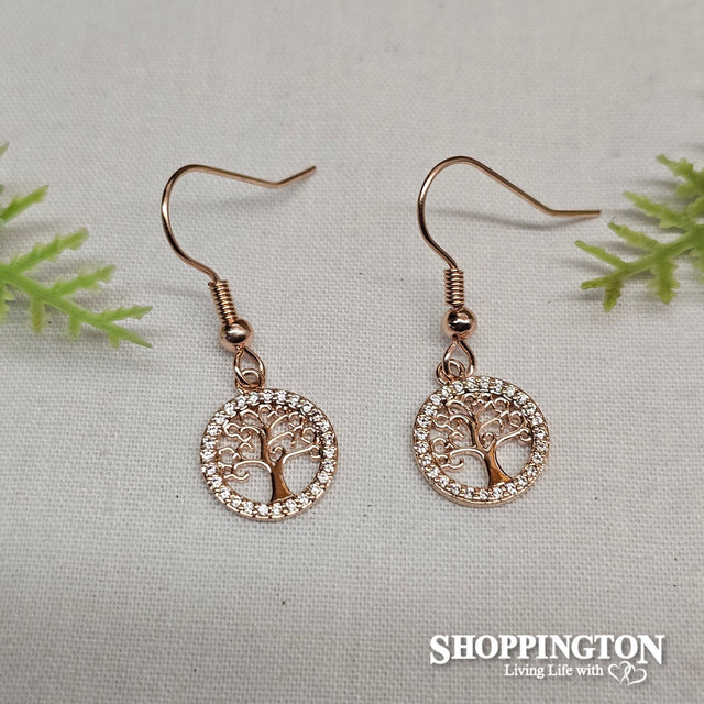 Earrings - Rose Gold Tree of Life