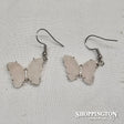 Earrings - Rose Quartz Butterfly
