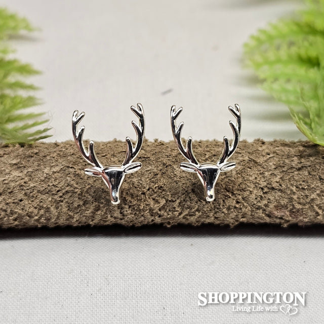 Earrings - Silver Deer