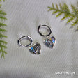 Earrings - Silver Plate Paua Hearts