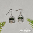 Earrings - Sterling Silver Kete & Pounamu