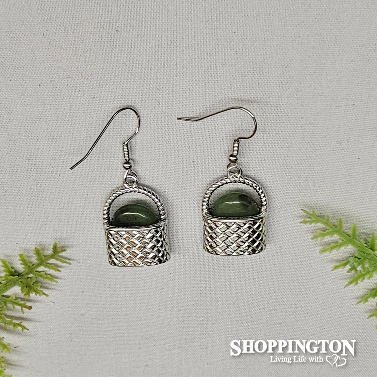 Earrings - Sterling Silver Kete & Pounamu