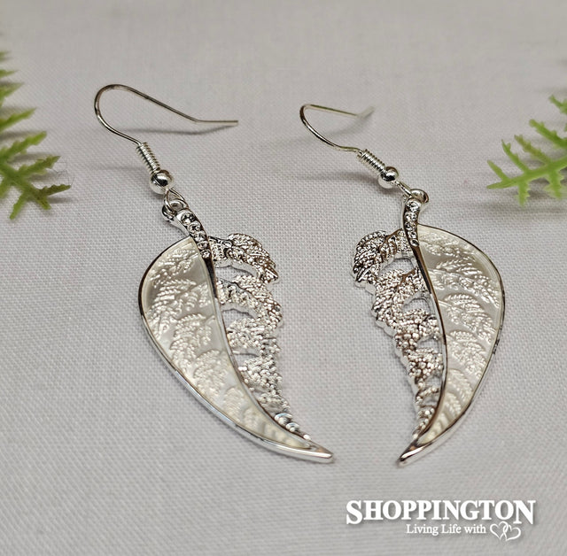 Earrings - White Ferns