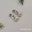 Earrings White Fresh Water pearl ear clips