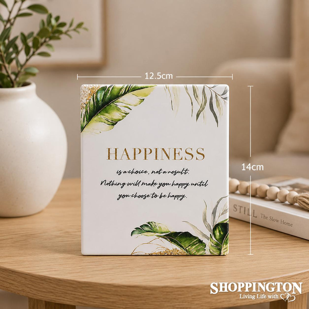 Elegant Greenery Verse - Happiness