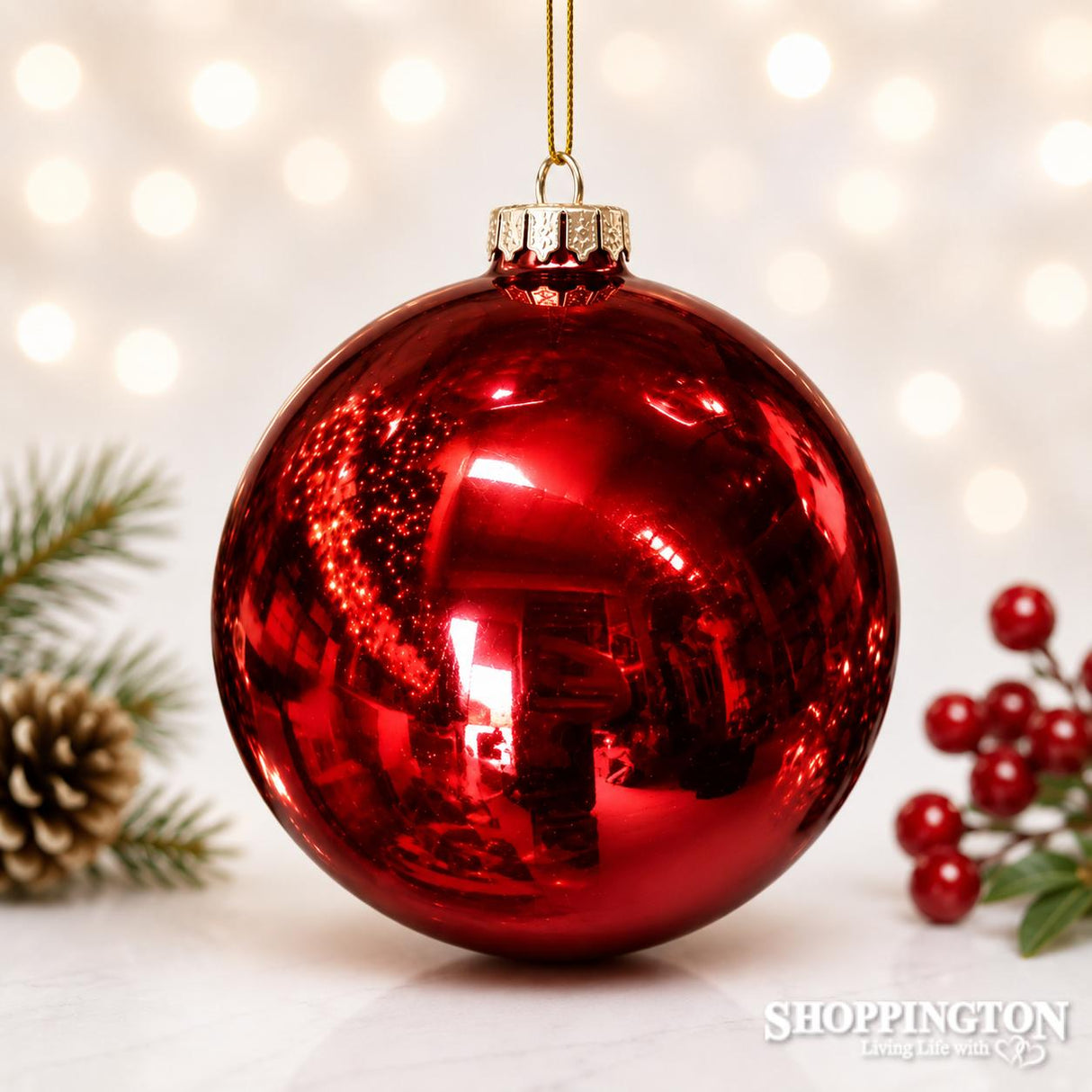 Extra Large Christmas Bauble - Red 20cm