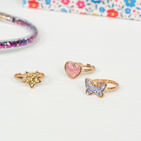 Fairies in the Garden - Glitter Butterfly Rings
