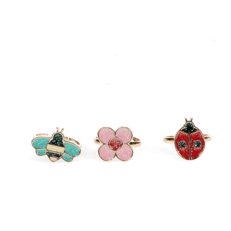 “Fairies in the Garden - Glitter Rings Ladybird