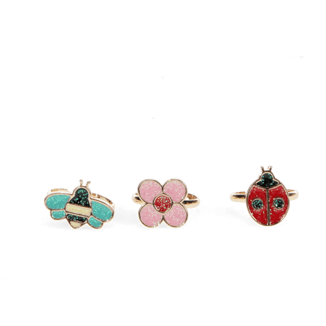 “Fairies in the Garden - Glitter Rings Ladybird