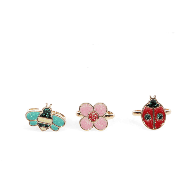 “Fairies in the Garden - Glitter Rings Ladybird