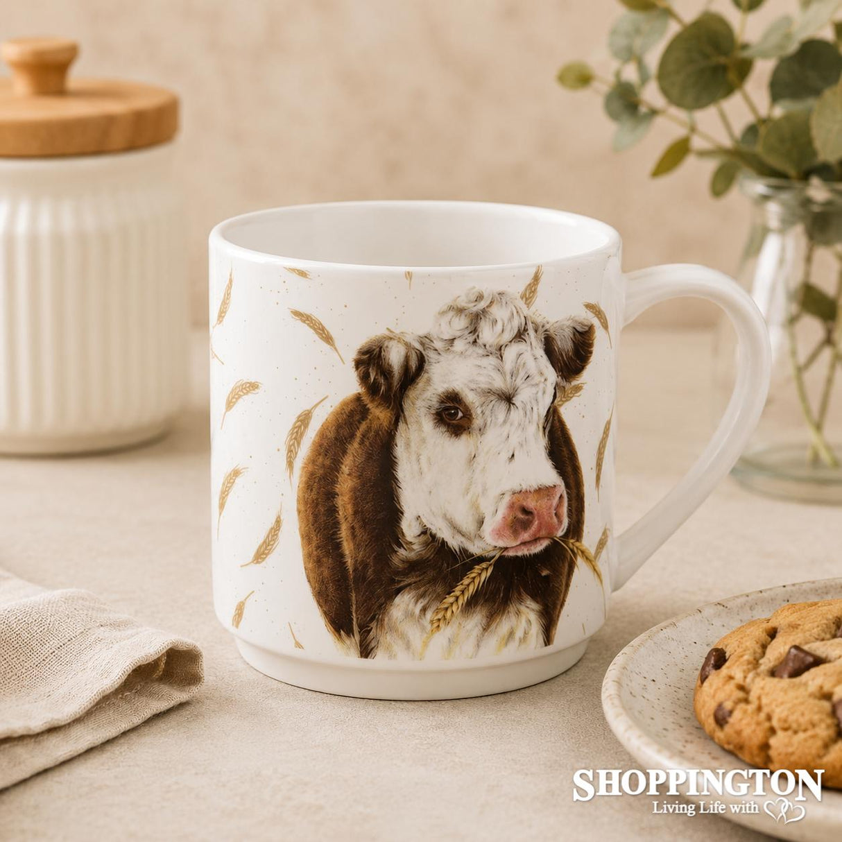 Farmyard Animal Faces Mug - Cow