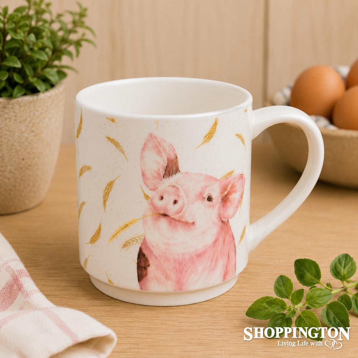 Farmyard Animal Faces Mug - Pig