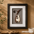 Framed Maori Art Work - Wood and Bone Matau