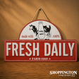 Fresh Milk Tin Novelty Sign