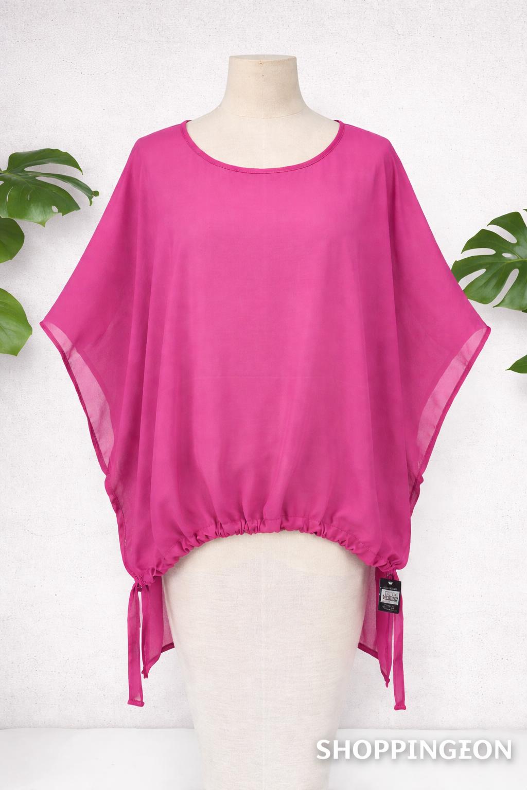 Fuschia Drop Side Summer Top
