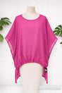 Fuschia Drop Side Summer Top