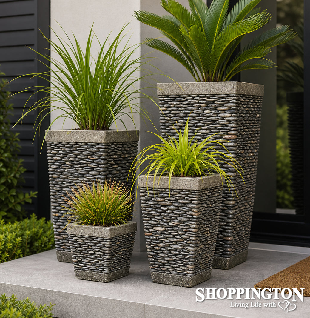 Garden Pot - Grey River Stone Pot - 35 x 60cm