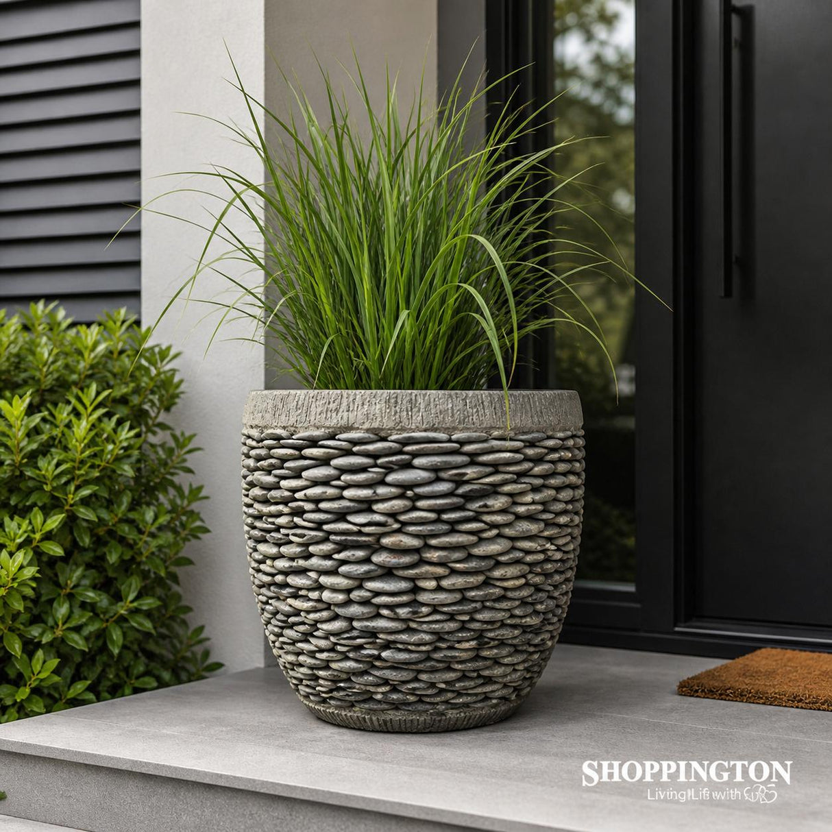 Garden Pot - Grey River Stone Pot - Round 40cm
