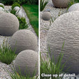 Garden Sculpture - Concrete Ball (Grey) 20cm