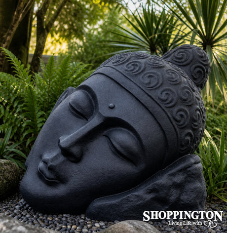 Garden Sculpture - Concrete Buddha Face 80cm