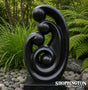 Garden Sculpture - Terrazzo Family Statue / Black 140cm