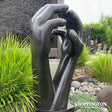 Garden Sculpture - Terrazzo - Hands 66cm (black)