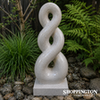Garden Sculpture - Terrazzo - Infinity Twist White
