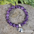 Gemstone Bracelet - Amethyst with Heart Charm