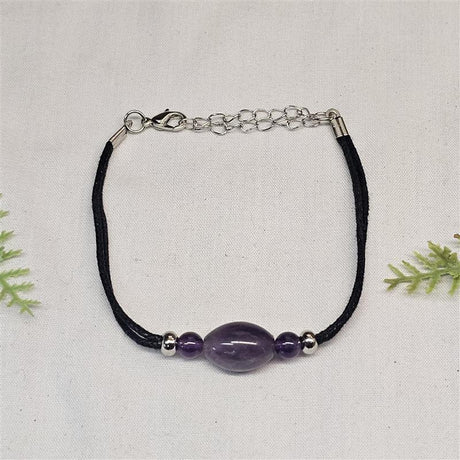 Gemstone Cord Bracelet - Amethyst
