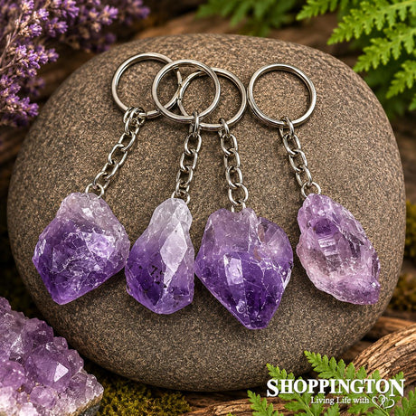 Gemstone Keyring - Amethyst Rough