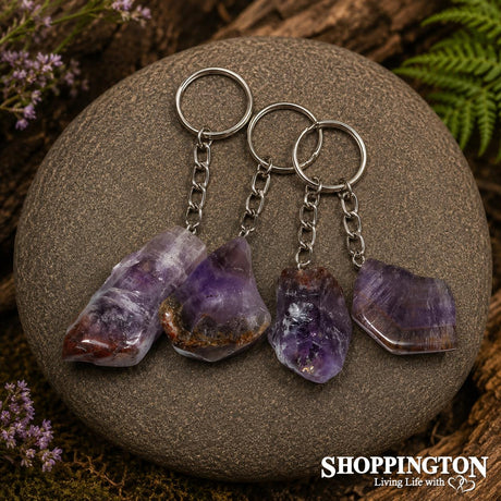 Gemstone Keyring - Purple Tumbled