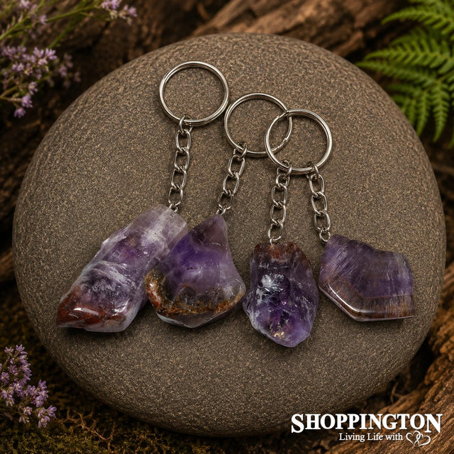 Gemstone Keyring - Purple Tumbled